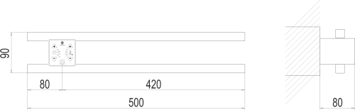 Полка Электро П2 ПРОФ 500х90 фото 2