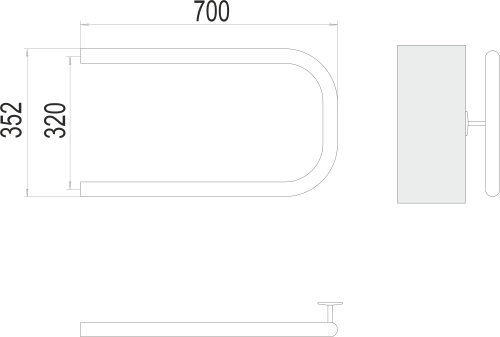 П-образный 1" 320х700 фото 2