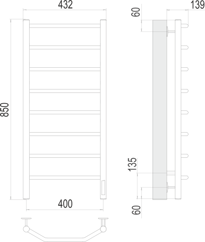 Виктория П8 400х850 электро фото 2