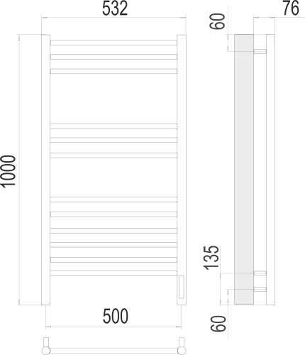 Аврора П12 500х1000 электро фото 2