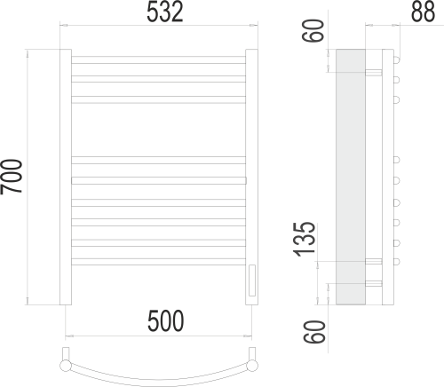 Классик П9 500х700 электро фото 2
