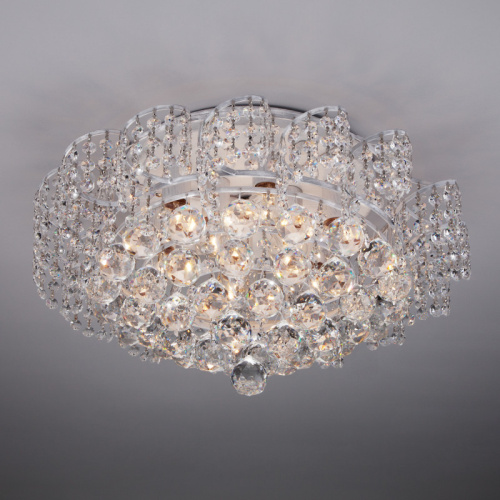 Накладная люстра Eurosvet 16017/9 белый с серебром Strotskis