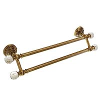 Полотенцедержатель Migliore Cristalia двойной L60 см, бронза/Swarovski 16777 фото