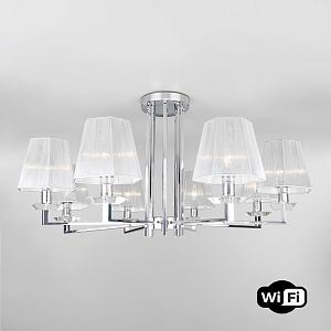Люстра на штанге Eurosvet 60125/8 хром Smart (60114/8) фото