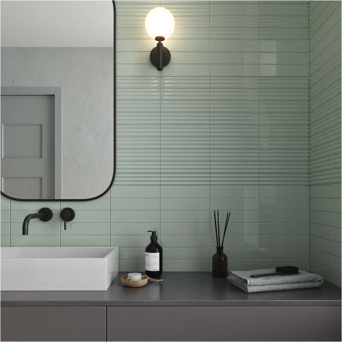 Керамическая плитка DNA Tiles 130849 Match Sage Matt 6.25x25 фото 2