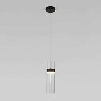 Подвесной светильник Eurosvet 50244/1 LED черный/прозрачный фото