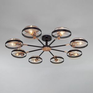 Люстра на штанге Eurosvet 70121/8 черный фото