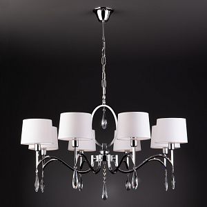 Подвесная люстра Eurosvet 10093/8 хром/прозрачный хрусталь Strotskis фото