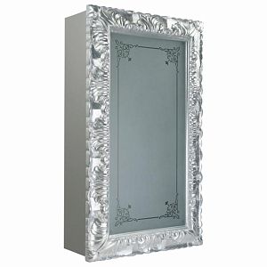 Витрина Migliore Bella подвесная, стеклянная дверь DX L58,5xh99xP25 см, стекло матвое с декором, серебро 21255 фото