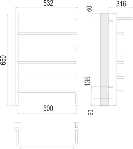 Полка П6 500х650 электро фото 2