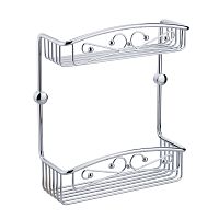 Решетка двойная Migliore Complementi L25xP10xH30 см, хром 22038 фото