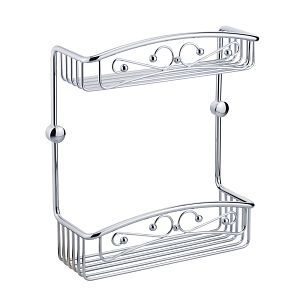 Решетка двойная Migliore Complementi L25xP10xH30 см, хром 22038 фото