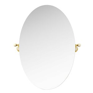 Зеркало Migliore Provance овальное H80xL50 см, керамика с декором/золото 17694 фото
