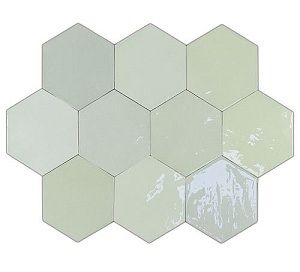 Керамическая плитка WOW Zellige Hexa Mint 122083 -10.8x12.4 фото