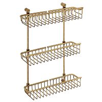 Решетка Migliore Complementi большая тройная L40xP15xH60 см, бронза 22022 фото