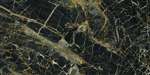 QUA Granite Black Golden 120x60 черный полированная фото 3