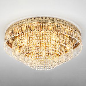 Накладная люстра Eurosvet 10078/10 золото/прозрачный хрусталь Strotskis фото