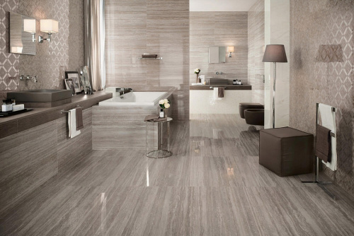 Керамогранит A7F7 Marvel Travertino Silver Lapp. 2PZ 75x150 фото 2