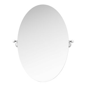 Зеркало Migliore Provance овальное H80xL50 см, керамика с декором/хром 17659 фото