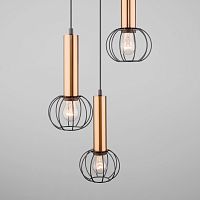 Подвесной светильник Eurosvet 50178/3 черный/бронза фото