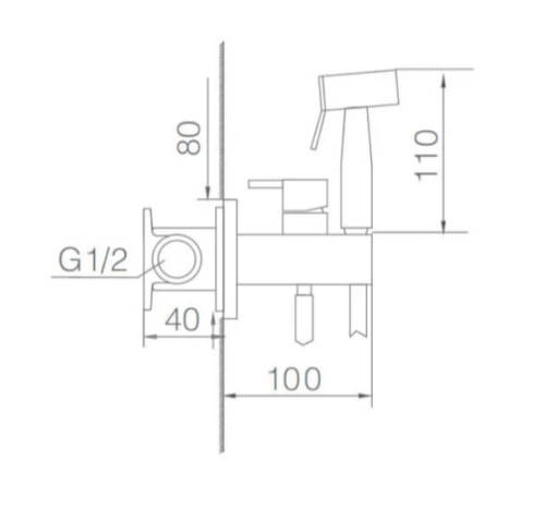Встраиваемый смеситель для биде IMEX RDM001/BGM фото 2