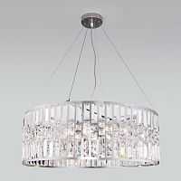Подвесная люстра Eurosvet 10116/8 хром/прозрачный хрусталь Strotskis фото