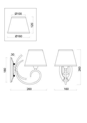 Настенный светильник (бра) Freya FR2013WL-01G фото 2