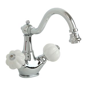 Смеситель для биде Migliore Olivia, донный клапан "click-clack", белый/хром 19003 фото