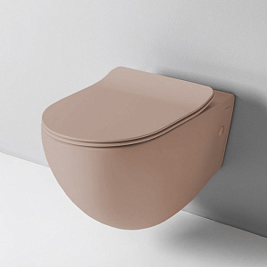 Artceram FILE 2,0 Унитаз подвесной 53х37см, безободковый, с крепежом, цвет: tortora фото