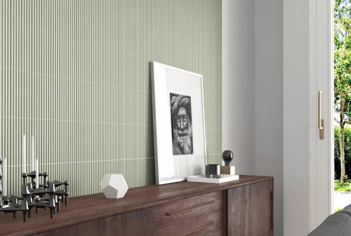 Керамическая плитка Equipe Costa Nova 28526 Onda Aloe Matt 5x20 фото 2