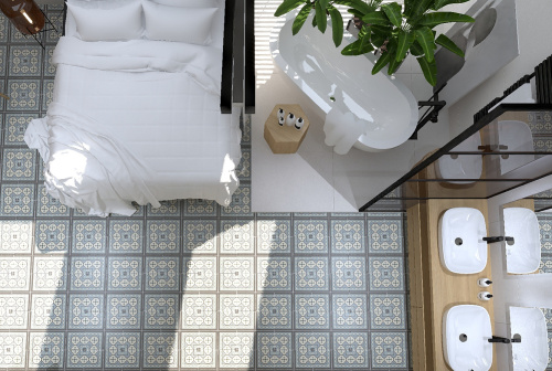 Керамогранит Revoir Paris Bel Histoire VVS1515_042 Jacques Ligne 15x15 фото 2