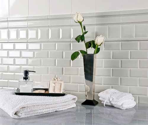 Плитка Adex Neri ADNE1035 Liso PB Blanco Z 7.5x15 фото 2