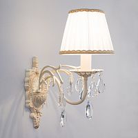 Бра Eurosvet 3637/1 белый с золотом/прозрачный хрусталь Strotskis фото