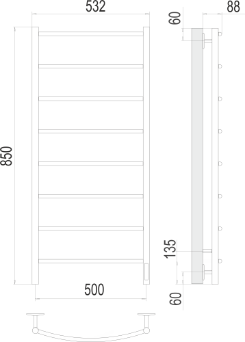 Классик П8 500х850 электро фото 2