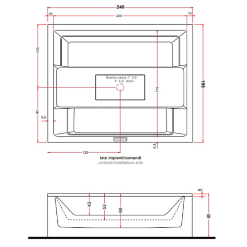 Минибассейн Gruppo Treesse Rest 240x195xh85 см, цвет: белый фото 4