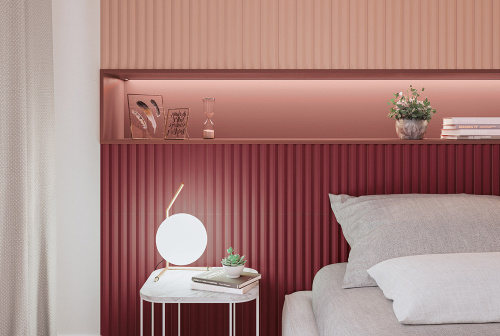 Керамическая плитка WOW Stripes 123812 Transition Garnet 7,5х30 фото 2