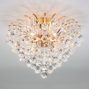 Накладная люстра Eurosvet 3299/6 золото/прозрачный хрусталь Strotskis фото