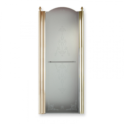 Душевая дверь Migliore Diadema распашная L80xH195 см DX, стекло матовое/декор 20403