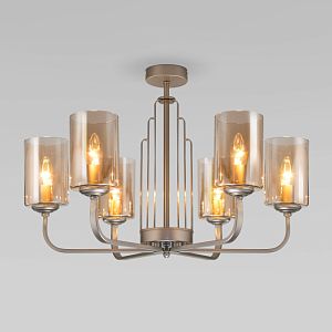 Люстра на штанге Eurosvet 60138/6 перламутровое золото фото