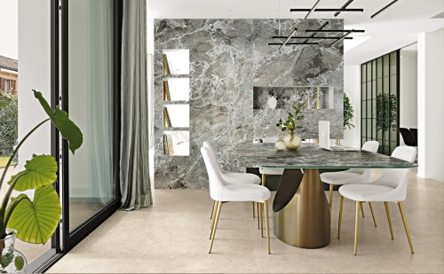 Керамогранит Rex Ceramiche Authentic Luxe 781139 Gold Travertine Matte Silk 6мм 60x120 фото 2