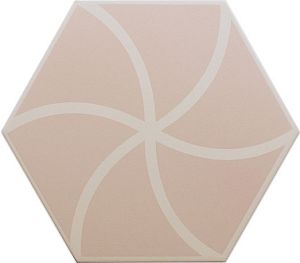 Керамогранит DNA Tiles Fancy 127015 Waves Pink 20х23 фото