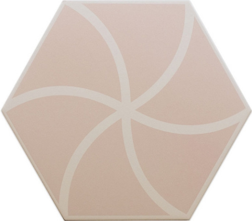 Керамогранит DNA Tiles Fancy 127015 Waves Pink 20х23