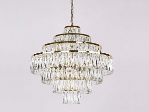 Каскадная люстра Newport 10125+6/C gold фото