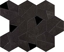 Мозаика AN7B Boost Tarmac Mosaico Hex Black 25x28.5 фото