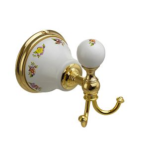 Крючок Migliore Provance, керамика с декором/золото 17698 фото