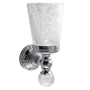 Cтакан настенный Migliore Cristalia, стекло/хром/Swarovski 16788 фото