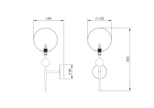 Настенный светильник (бра) Freya FR5115WL-01BZ фото 3