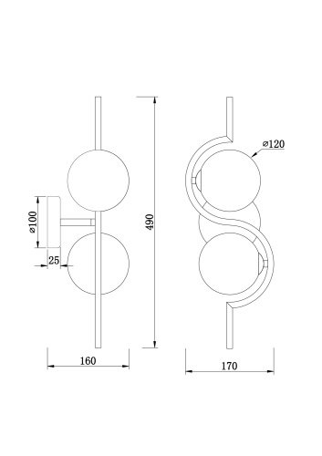 Настенный светильник (бра) Freya FR5124WL-02BS фото 2