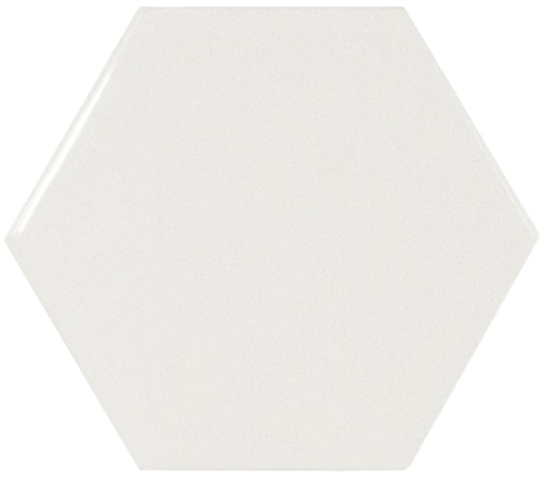 Equipe Scale Настенная керамическая плитка Hexagon White 10.7x12.4 глазурованный глянцевый