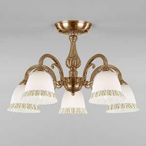 Люстра на штанге Eurosvet 60107/5 античная бронза фото